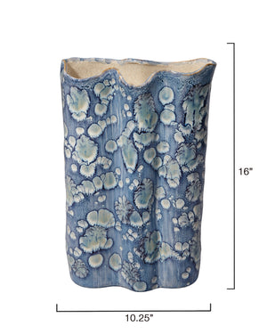 Jamie Young Co. Cloud Ceramic Decorative Vase, Large Blue Ceramic 7clou-lgbl
