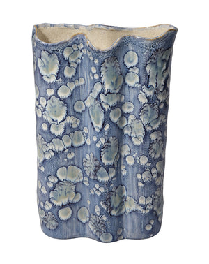 Jamie Young Co. Cloud Ceramic Decorative Vase, Large Blue Ceramic 7clou-lgbl