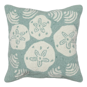 Trans Ocean Liora Manne Frontporch Shell Toss Indoor/Outdoor Pillow - Coastal Chic Accent For Any Space Blue Polyester,Acrylic 7fp8s140804