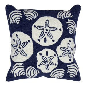 Trans Ocean Liora Manne Frontporch Shell Toss Indoor/Outdoor Pillow - Coastal Chic Accent For Any Space Navy Polyester,Acrylic 7fp8s140833