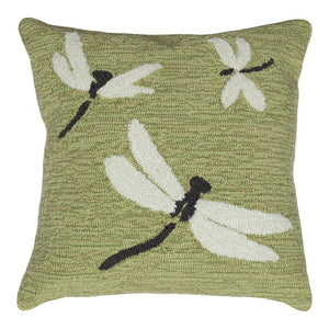 Trans Ocean Liora Manne Frontporch Dragonfly Indoor/Outdoor Pillow - Stylish Contemporary Accent For Any Space Green Polyester,Acrylic 7fp8s141506