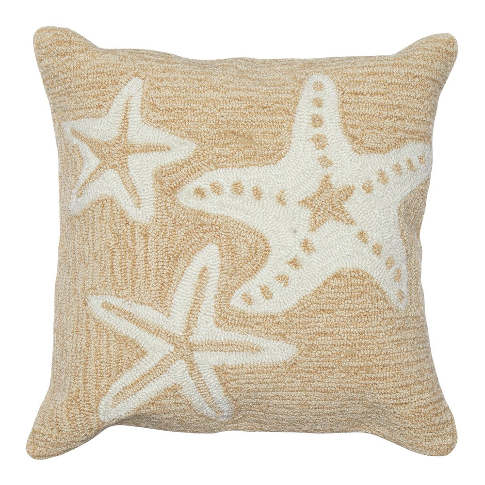 Trans Ocean Liora Manne Frontporch Starfish Indoor/Outdoor Pillow - Coastal Chic Accent For Home Decor Natural Polyester,Acrylic 7fp8s166712