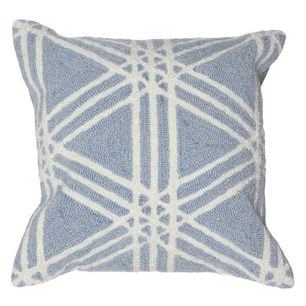 Trans Ocean Liora Manne Frontporch Hex Indoor/Outdoor Pillow - Stylish Geometric Design For All Spaces Blue Polyester,Acrylic 7fp8s174103