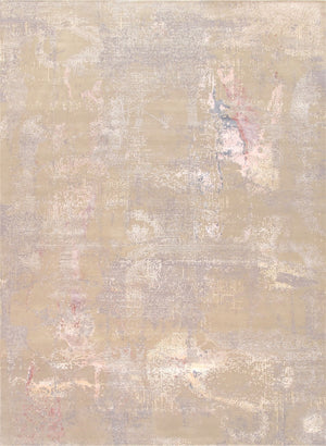 Pasargad Home Modern Hand-knotted Area Rug – Elegant Abstract Design In Premium Viscose Silk & Wool   Prj-4 12x15