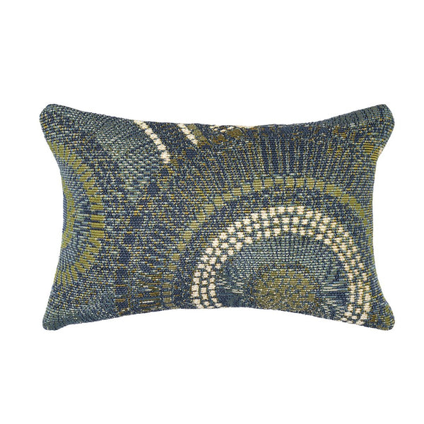 Trans Ocean Liora Manne Marina Circles Pillow - Contemporary Geometric Design For Indoor/Outdoor Elegance Blue Polypropylene,Polyester 7mr5s803503