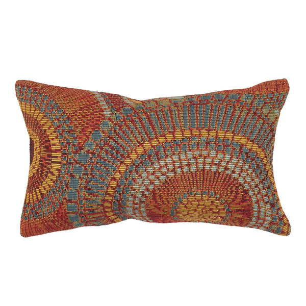 Trans Ocean Liora Manne Marina Circles Pillow - Contemporary Geometric Design For Indoor/Outdoor Elegance Orange Polypropylene,Polyester 7mr5s803517