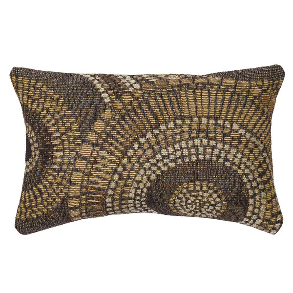 Trans Ocean Liora Manne Marina Circles Pillow - Contemporary Geometric Design For Indoor/Outdoor Elegance Brown Polypropylene,Polyester 7mr5s803519