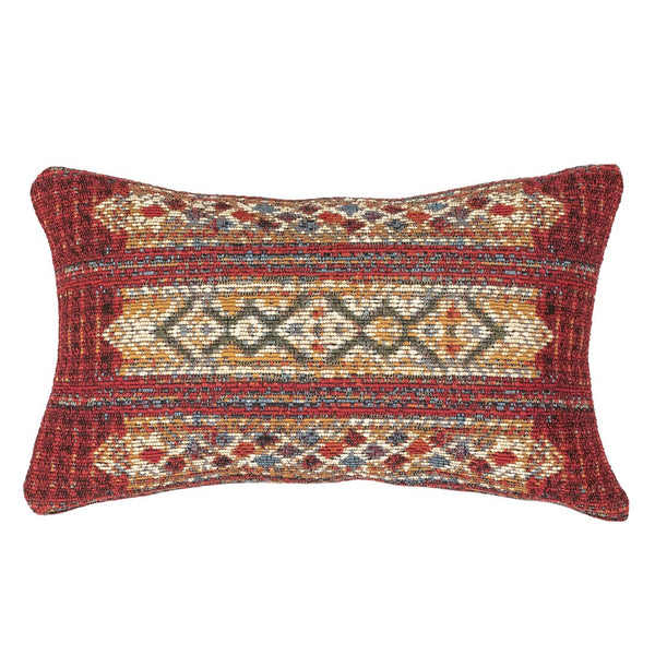 Trans Ocean Liora Manne Marina Tribal Stripe Indoor/Outdoor Pillow - Vibrant Geometric Accent For Any Space Red Polypropylene,Polyester 7mr5s805724