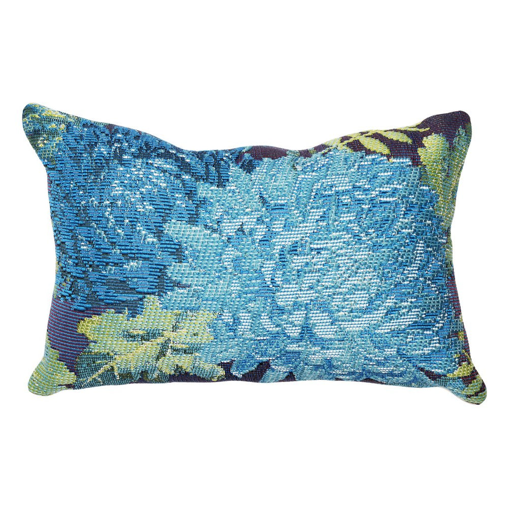 Trans Ocean Liora Manne Marina Mums Indoor/Outdoor Pillow - Vibrant Floral Design For Stylish Spaces Blue Polypropylene,Polyester 7mr5s818303