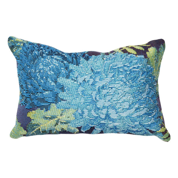 Trans Ocean Liora Manne Marina Mums Indoor/Outdoor Pillow - Vibrant Floral Design For Stylish Spaces Blue Polypropylene,Polyester 7mr5s818303