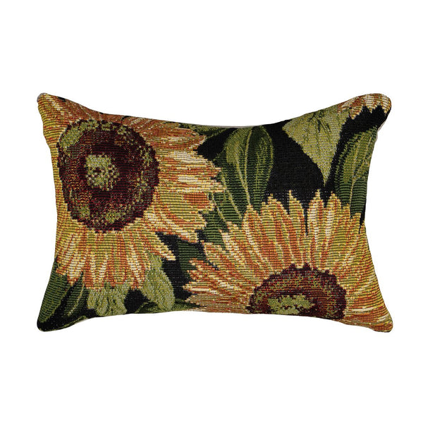 Trans Ocean Liora Manne Marina Sunflower Indoor/Outdoor Pillow - Vibrant Floral Design For Stylish Spaces Black Polypropylene,Polyester 7mr5s818448