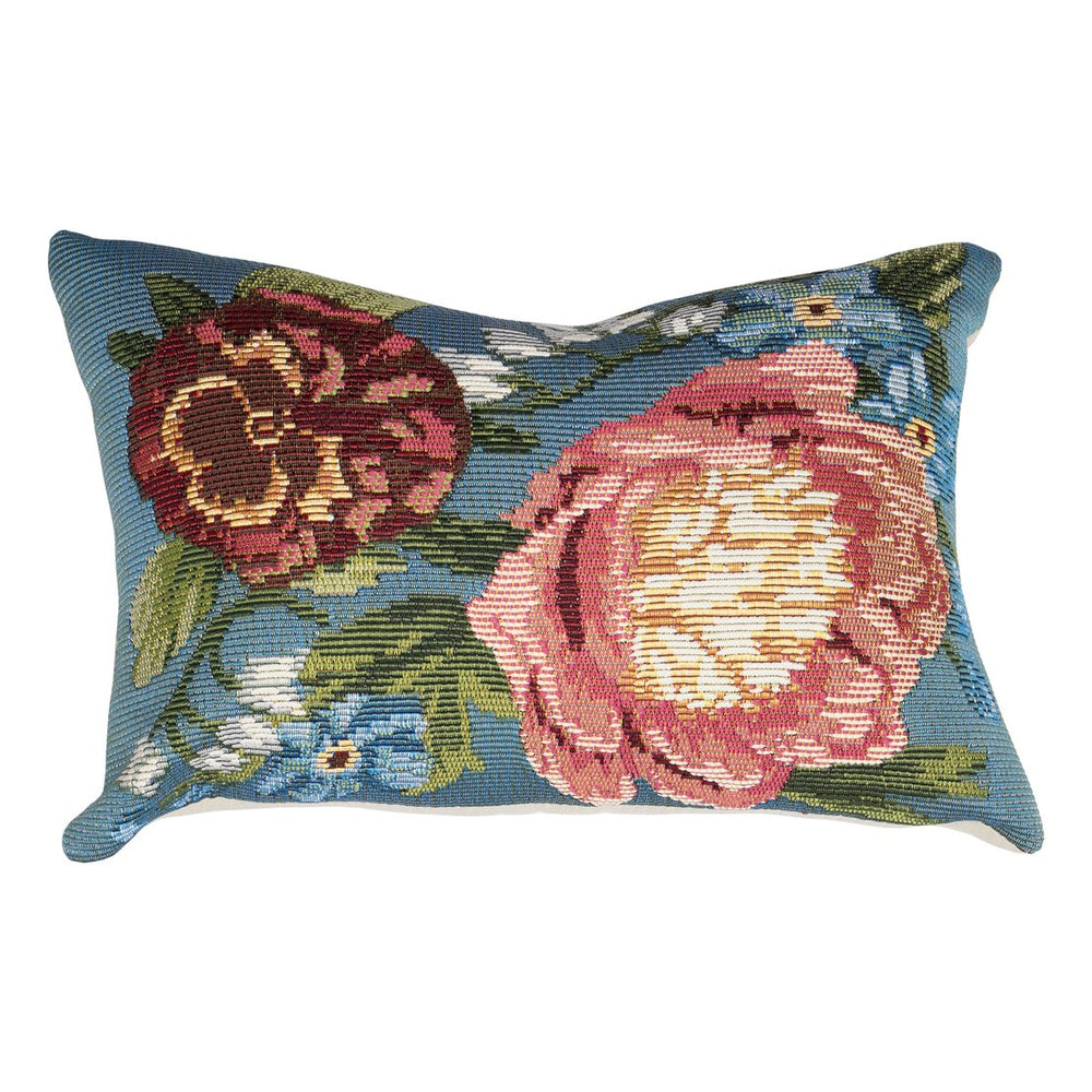 Trans Ocean Liora Manne Marina Secret Garden Decorative Indoor/Outdoor Pillow With Vibrant Floral Design Blue Polypropylene,Polyester 7mr5s958904