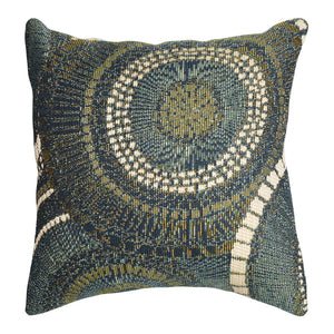 Trans Ocean Liora Manne Marina Circles Pillow - Contemporary Geometric Design For Indoor/Outdoor Elegance Blue Polypropylene,Polyester 7mr8s803503
