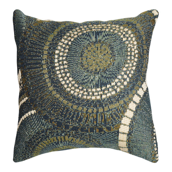 Trans Ocean Liora Manne Marina Circles Pillow - Contemporary Geometric Design For Indoor/Outdoor Elegance Blue Polypropylene,Polyester 7mr8s803503