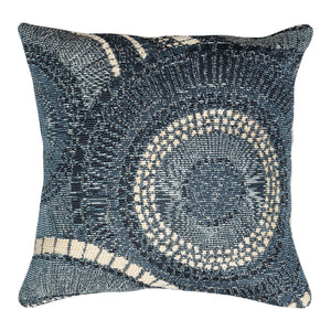 Trans Ocean Liora Manne Marina Circles Pillow - Contemporary Geometric Design For Indoor/Outdoor Elegance Blue Polypropylene,Polyester 7mr8s803504