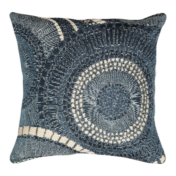 Trans Ocean Liora Manne Marina Circles Pillow - Contemporary Geometric Design For Indoor/Outdoor Elegance Blue Polypropylene,Polyester 7mr8s803504