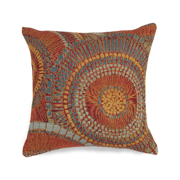 Trans Ocean Liora Manne Marina Circles Pillow - Contemporary Geometric Design For Indoor/Outdoor Elegance Orange Polypropylene,Polyester 7mr8s803517