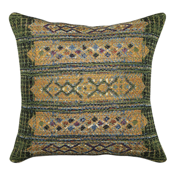 Trans Ocean Liora Manne Marina Tribal Stripe Indoor/Outdoor Pillow - Vibrant Geometric Accent For Any Space Green Polypropylene,Polyester 7mr8s805706