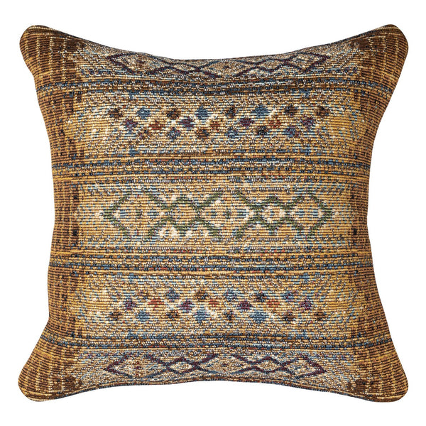 Trans Ocean Liora Manne Marina Tribal Stripe Indoor/Outdoor Pillow - Vibrant Geometric Accent For Any Space Gold Polypropylene,Polyester 7mr8s805709