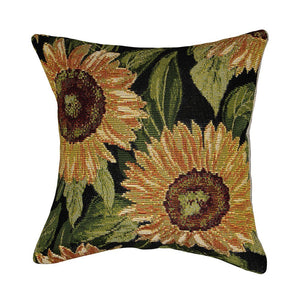Trans Ocean Liora Manne Marina Sunflower Indoor/Outdoor Pillow - Vibrant Floral Design For Stylish Spaces Black Polypropylene,Polyester 7mr8s818448