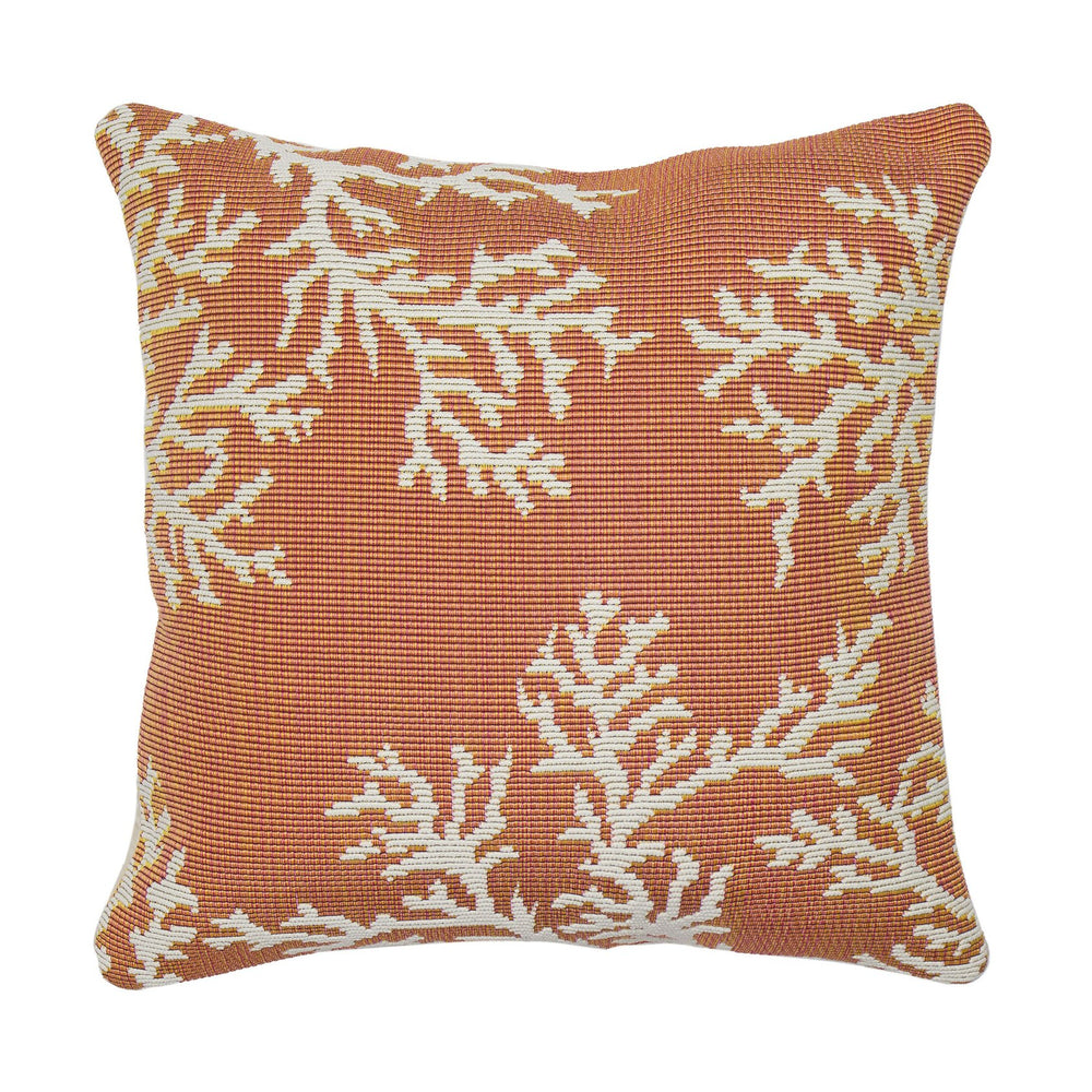 Trans Ocean Liora Manne Marina Coastal Coral Edge Pillow - Vibrant Indoor/Outdoor Beach Accent For Any Space Orange Polypropylene,Polyester 7mr8s957518