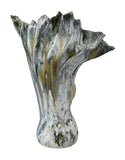 Orca Handcrafted Ceramic Decorative Vase with Unique Blue Reactive Glaze - Ocean-Inspired Elegance