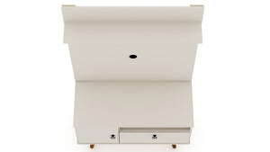 Manhattan Comfort Tribeca Mid-Century Modern 2-Piece Entertainment Center Off White 7PMC6