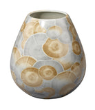 Pura Handmade Ceramic Decorative Vase with Unique Patterns and Tranquil Blue Natural Glaze Finish