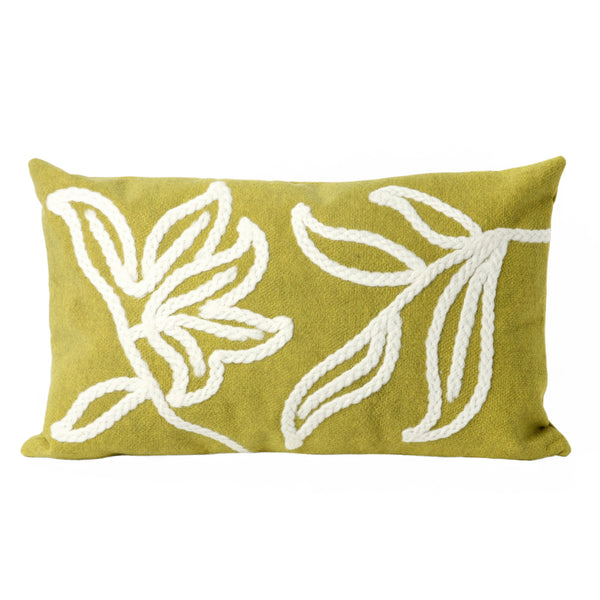 Trans Ocean Liora Manne Visions I Windsor Indoor/Outdoor Handmade Pillow - Elegant Floral Design For Any Space Green Polyester 7sa1s307606