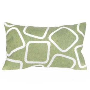 Trans Ocean Liora Manne Visions I Handmade Indoor/Outdoor Pillow - Geometric Accent For Stylish Spaces Green Polyester 7sa1s408716
