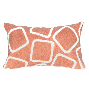 Trans Ocean Liora Manne Visions I Handmade Indoor/Outdoor Pillow - Geometric Accent For Stylish Spaces Orange Polyester 7sa1s408717