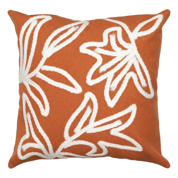 Trans Ocean Liora Manne Visions I Windsor Indoor/Outdoor Handmade Pillow - Elegant Floral Design For Any Space Orange Polyester 7sa2s307617