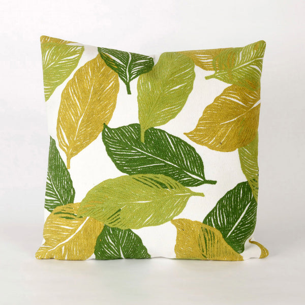Trans Ocean Liora Manne Visions I Mystic Leaf Indoor/Outdoor Pillow - Vibrant Botanical Art For Any Space Green Polyester 7sa2s405106