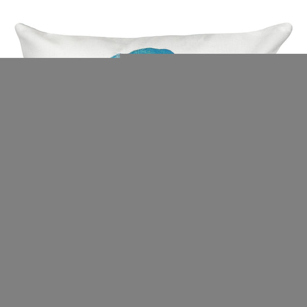 Trans Ocean Liora Manne Visions I Handcrafted Coastal Sand Dollar Pillow - Stylish Indoor/Outdoor Accent Decor Blue Polyester 7sa2s414012