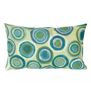 Trans Ocean Liora Manne Visions Ii Indoor/Outdoor Handmade Pillow - Contemporary Geometric Art For Any Space Green Polyester 7sb1s412804