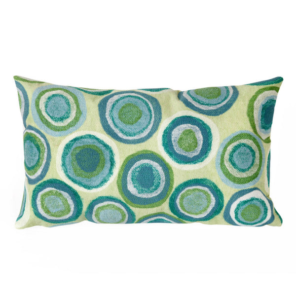Trans Ocean Liora Manne Visions Ii Indoor/Outdoor Handmade Pillow - Contemporary Geometric Art For Any Space Green Polyester 7sb1s412804