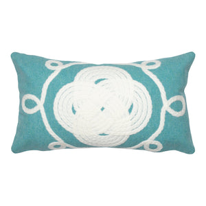 Trans Ocean Liora Manne Visions Ii Handmade Indoor/Outdoor Pillow - Nautical Geometric Design For Any Space Blue Polyester 7sb1s414304