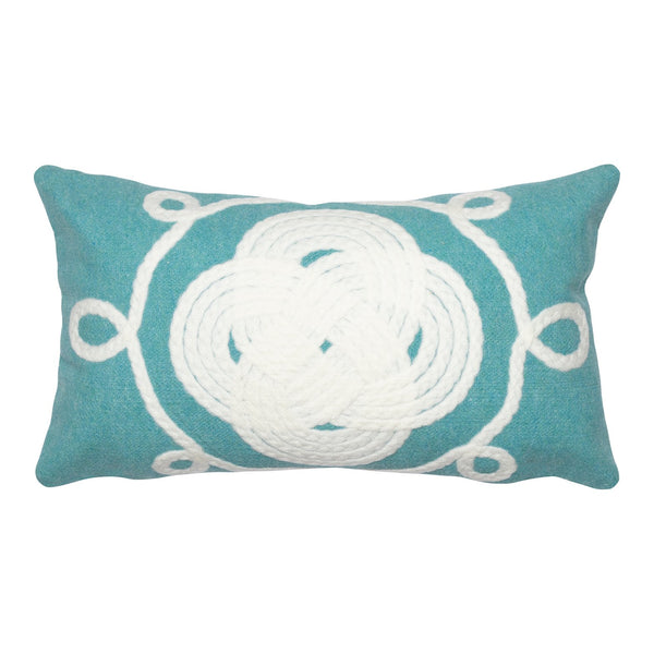 Trans Ocean Liora Manne Visions Ii Handmade Indoor/Outdoor Pillow - Nautical Geometric Design For Any Space Blue Polyester 7sb1s414304