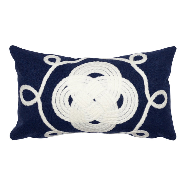 Trans Ocean Liora Manne Visions Ii Handmade Indoor/Outdoor Pillow - Nautical Geometric Design For Any Space Navy Polyester 7sb1s414333