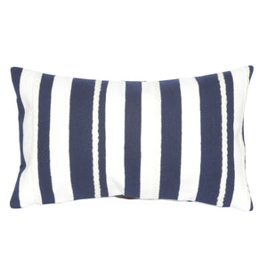 Trans Ocean Liora Manne Visions Ii Handmade Nautical Indoor/Outdoor Pillow With Artisan Crewelwork Excellence Navy Polyester 7sb1s417903