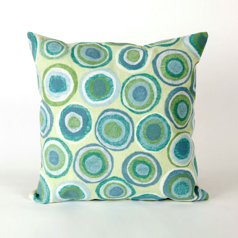 Trans Ocean Liora Manne Visions Ii Indoor/Outdoor Handmade Pillow - Contemporary Geometric Art For Any Space Green Polyester 7sb2s412804