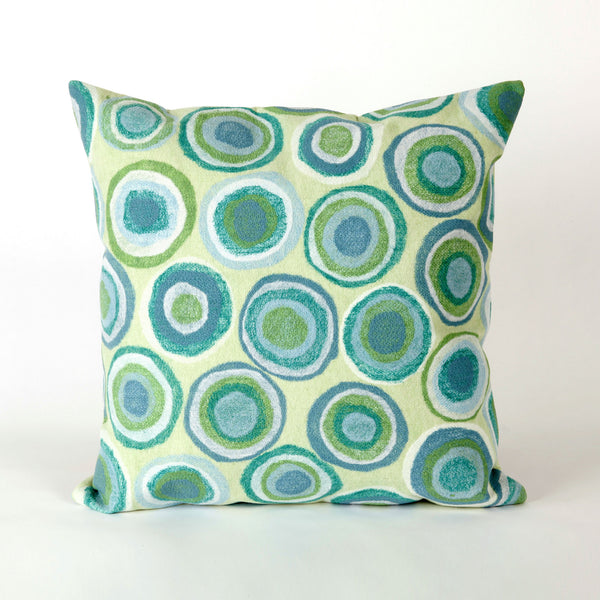 Trans Ocean Liora Manne Visions Ii Indoor/Outdoor Handmade Pillow - Contemporary Geometric Art For Any Space Green Polyester 7sb2s412804