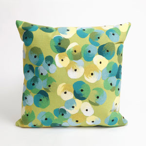 Trans Ocean Liora Manne Visions Ii Pansy Indoor/Outdoor Pillow - Handcrafted Geometric Accent For Modern Spaces Green Polyester 7sb2s413806