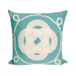 Trans Ocean Liora Manne Visions Ii Handmade Indoor/Outdoor Pillow - Nautical Geometric Design For Any Space Blue Polyester 7sb2s414304