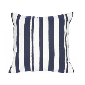 Trans Ocean Liora Manne Visions Ii Handmade Nautical Indoor/Outdoor Pillow With Artisan Crewelwork Excellence Navy Polyester 7sb2s417903