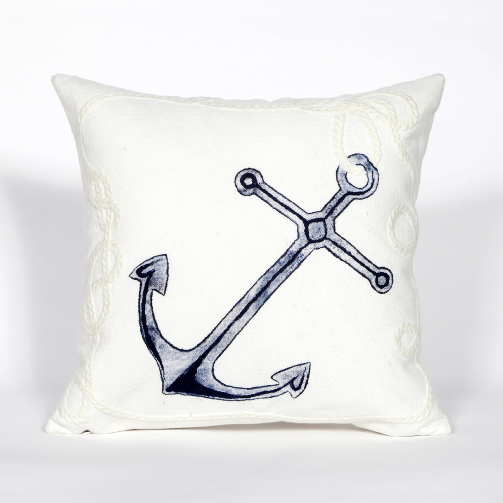 Trans Ocean Liora Manne Visions Ii Nautical Indoor/Outdoor Pillow - Handcrafted Artistry For Stylish Spaces White Polyester 7sb2s418402