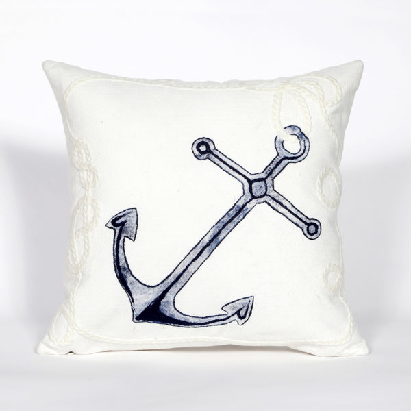 Trans Ocean Liora Manne Visions Ii Nautical Indoor/Outdoor Pillow - Handcrafted Artistry For Stylish Spaces White Polyester 7sb2s418402