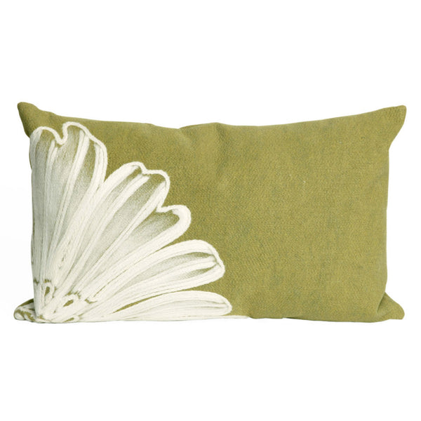 Trans Ocean Liora Manne Visions Iii Antique Medallion Indoor/Outdoor Pillow - Stunning Botanical Floral Accent Sage Polyester 7sc1s319006