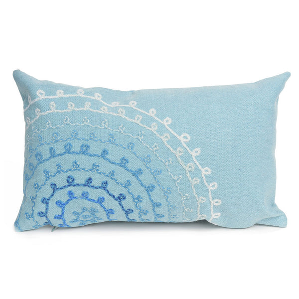 Trans Ocean Liora Manne Visions Iii Indoor/Outdoor Handmade Pillow - Transitional Medallion Artistry In Blue Blue Polyester 7sc1s410504