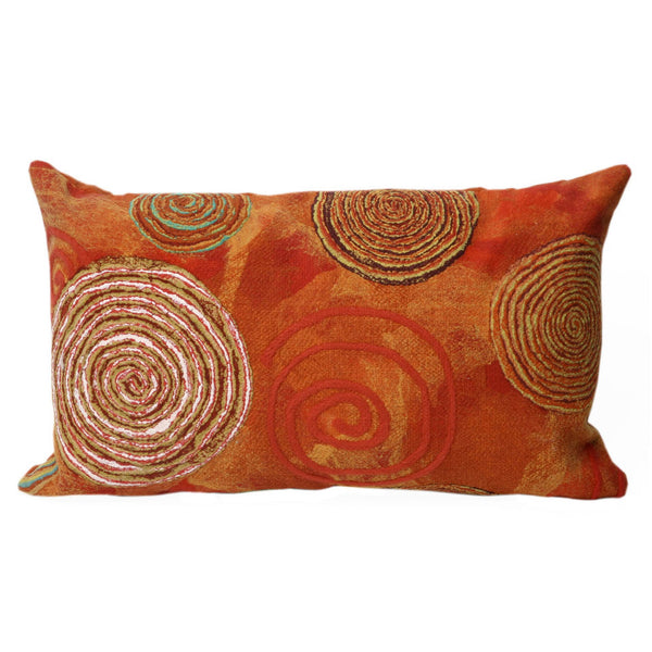 Trans Ocean Liora Manne Visions Iii Graffiti Swirl Indoor/Outdoor Pillow - Stunning Artful Accent For Any Space Red Polyester 7sc1s410924